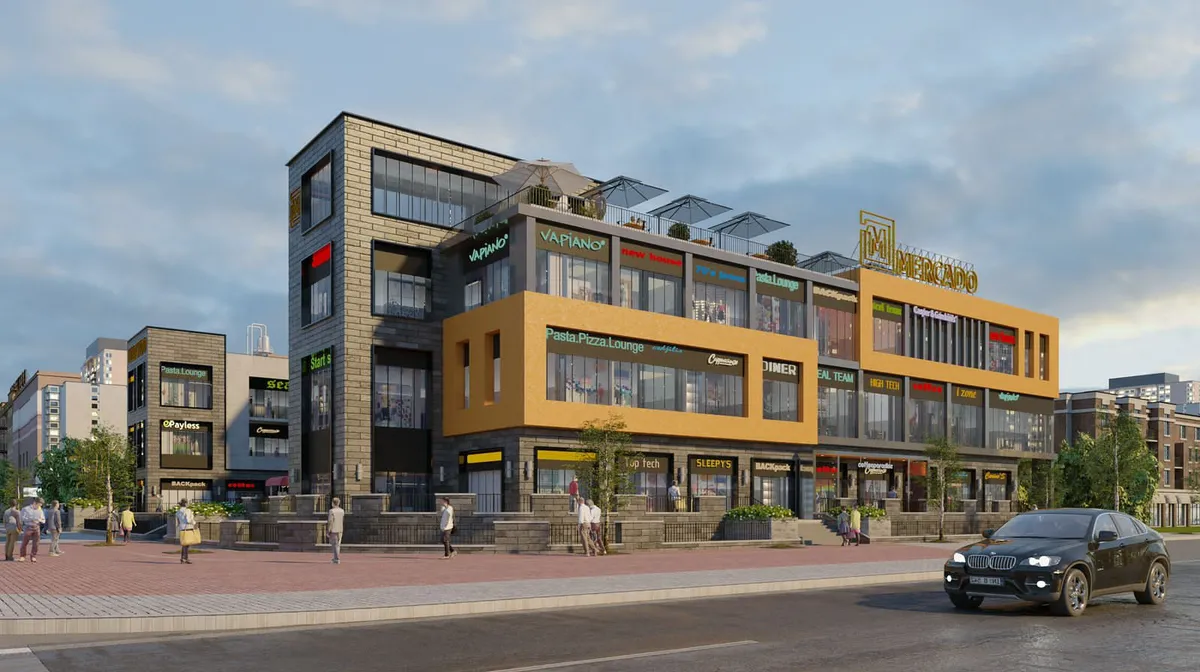 Aerial view of Mercado Mall in El Shorouk